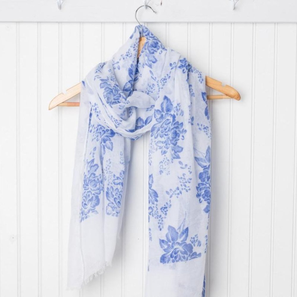 Vintage Floral Print Scarf